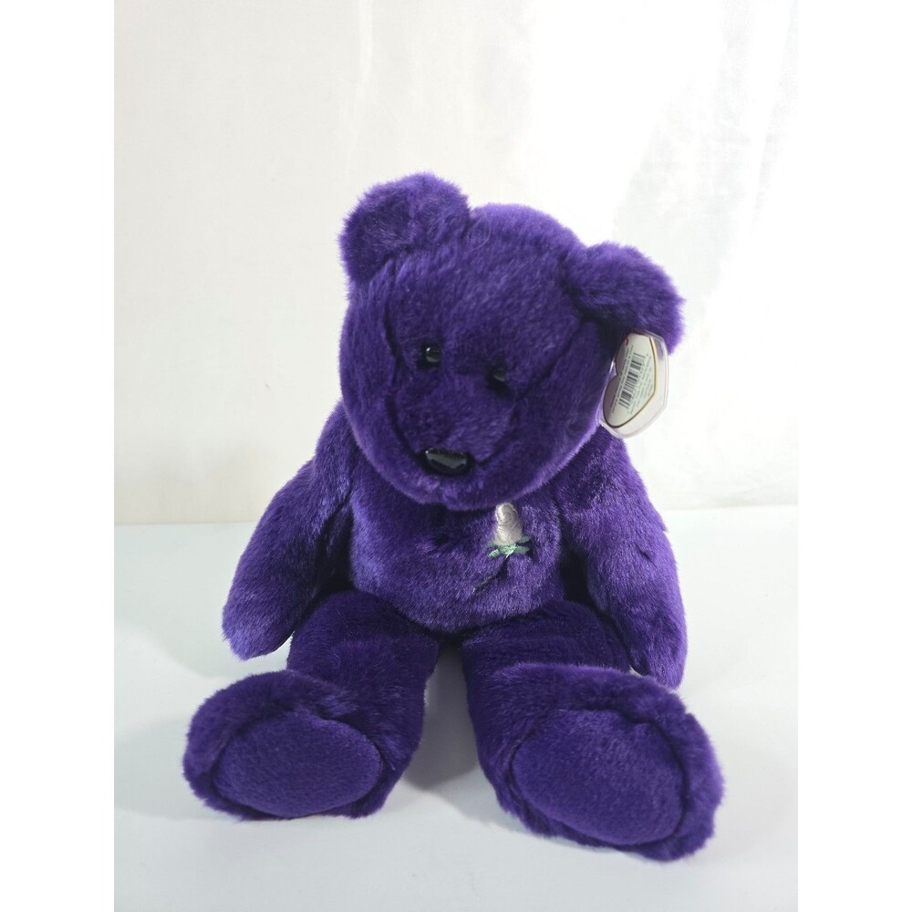 Ty Beanie Baby Buddy Commemorating Princess Diana 14" 1998 Purple Plush
